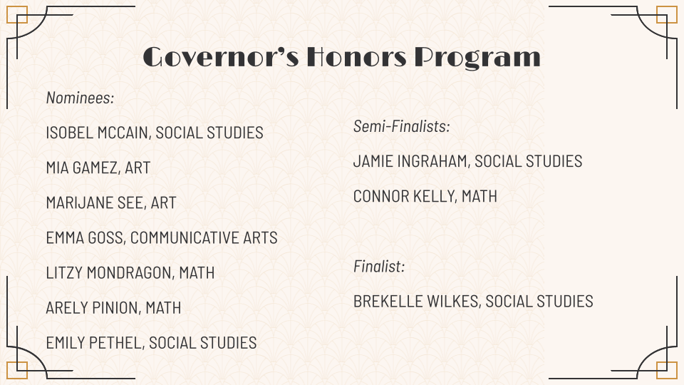 Governors Honors Program